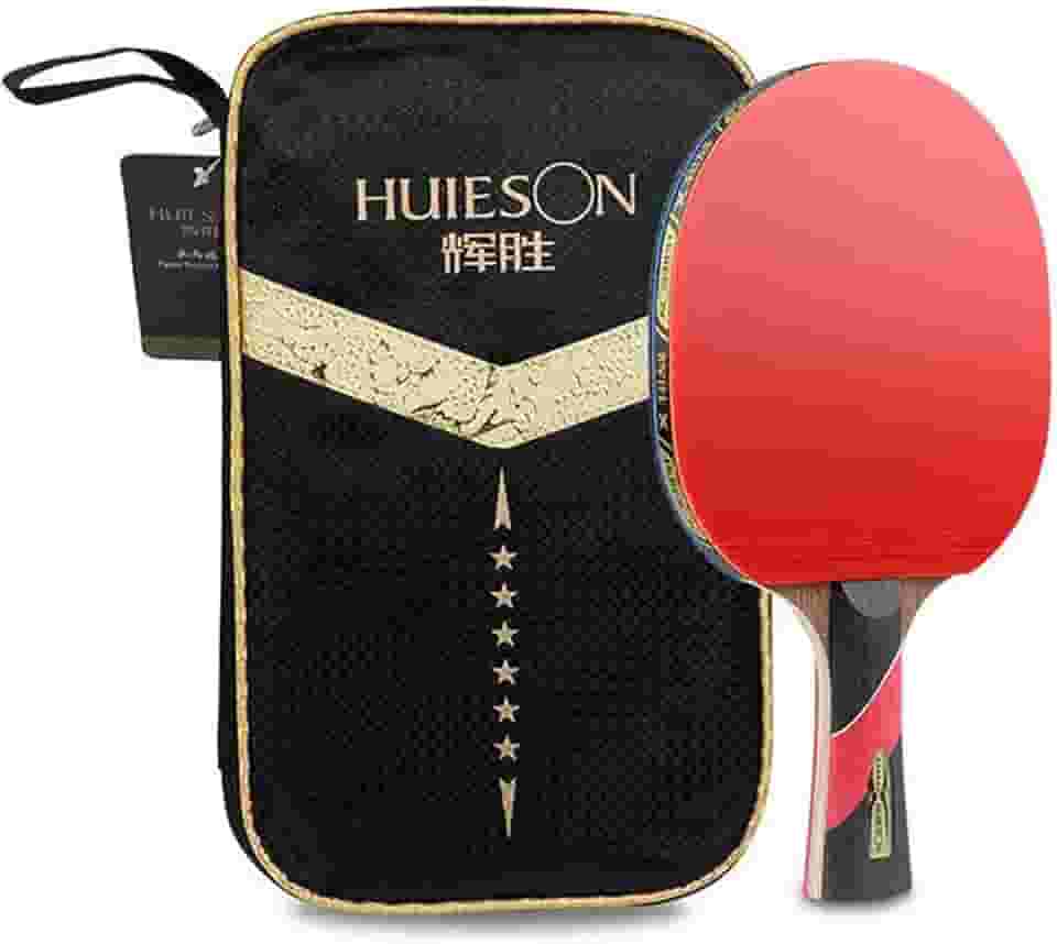 LANFIRE Raquete de tênis de mesa 6 estrelas para treinamento profissional asa de frango de madeira