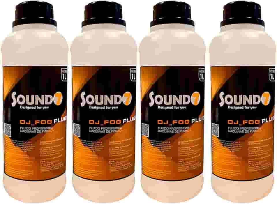 Kit 4 Líquido De Fumaça Sound7 Djfog Fluid 1 Litro Densidade (NEUTRO)