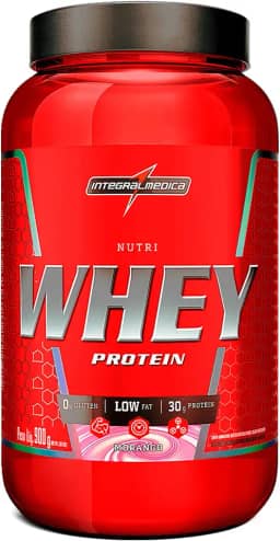 Integralmédica Nutri Whey Protein Morango – Pote de 900 g - Super Mass Gainer