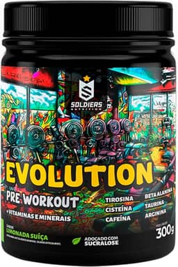 Pré-Treino Evolution Pré Workout 300g - Soldiers Nutrition (Limonada Suiça)