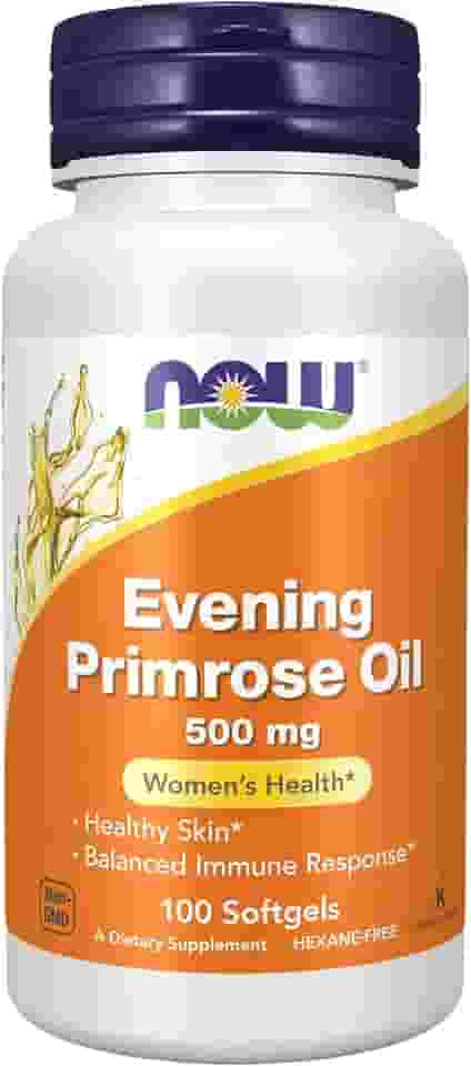 Óleo de Primrose Noite Now Foods 500 mg, Primrose, 100 softgels