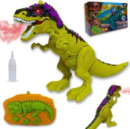 Dinossauro Solta Fumaça E Anda Com Controle Remoto Luz E Som