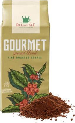Café Moido Gourmet Torrado 1 Kg REI DO CAFE 100% Arábica Alta Mogiana Cafeteria Tradicional de Santos