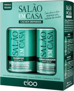 Eico Kit Salão em Casa Cachos Definidos Shampoo 450ml + Condicionador 400ml