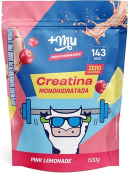 Creatina, Mais Mu, Sabor Pink Lemonade, 100% Pura, Mais Força e Desempenho – 500g