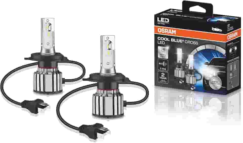 KIT LED COOL BLUE CROSS H4 OSRAM - 64193CW CBC - Potência 23W - Tensão 12V - 2 anos de Garantia - 6000K Branca Azulada