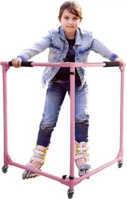 GanFindX Treinador de patinação infantil, auxílio de patinação dobrável para iniciantes, aprenda o equilíbrio em patins em linha