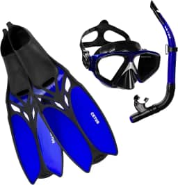 Kit de Mergulho Máscara+Respirador+Nadadeiras Cetus Shark Fun - 41-42