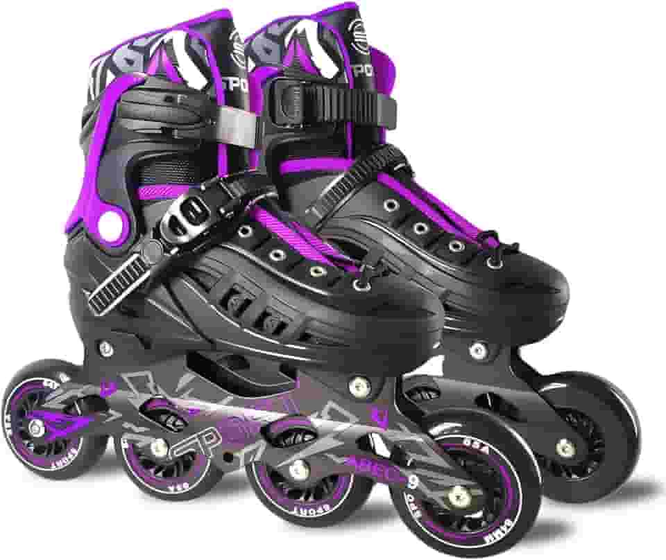 Patins Adulto Inline ABEC-9 - Freestyle Urban para Performance Profissional, Rodas de PU 84mm com Dureza 85A
