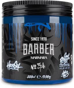 barber marmara No.34 Gel para Pentear Cabelo 500 Ml – Gel para Cabelo Masculino – Fixação Forte – Sem Colagem E Sem Resíduos – Sem Álcool – Fragrância Fresca – Gel para Cabelo – Aparência de Cabelo Mo