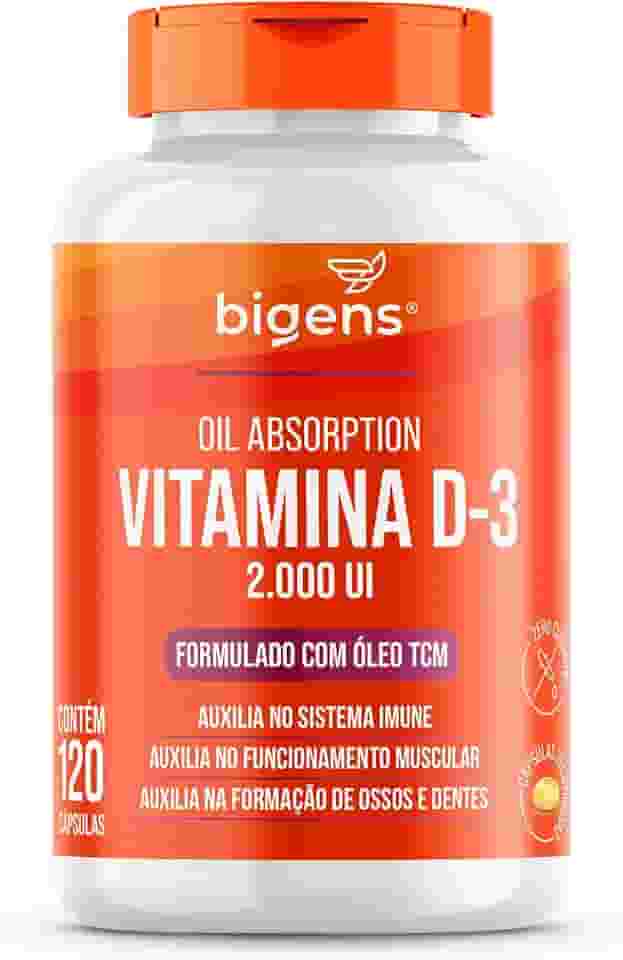 Vitamina D3 2000ui, Softgel, Em Óleo Tcm (mct), Bigens (Unidade) (120 Cápsulas)