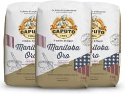 Pack c/ 3 Farinhas 0 Italiana Caputo Manitoba Oro 1kg