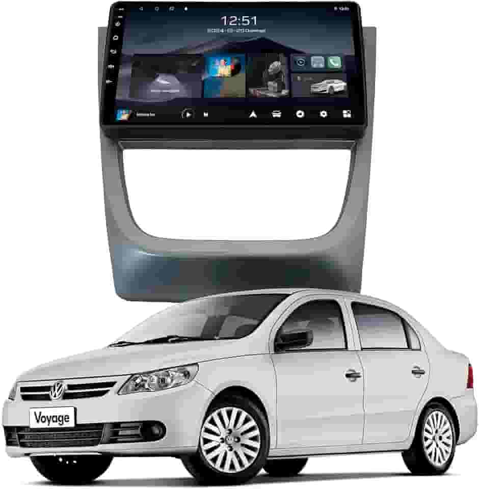 Multimídia Adak 9P G5 Gol Saveiro Voyage 2009 a 2013 2+64GB Quadcore Carplay Android Auto Gps