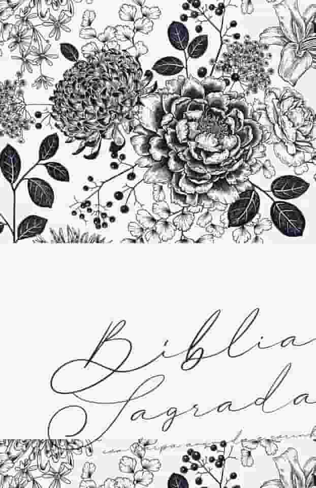 Bíblia ARC Floral Creme - Letra Gigante: Com Harpa Avivada e Corinhos