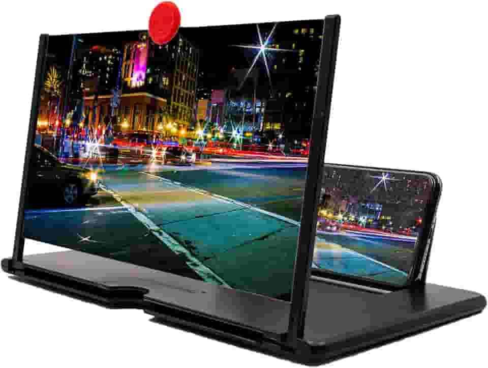 Amplificador de telefone HD de 10 polegadas, amplificador de tela, projetor universal móvel para filmes e jogos, celular amplificador, suporte dobrável suporta iPhone Samsung e todos