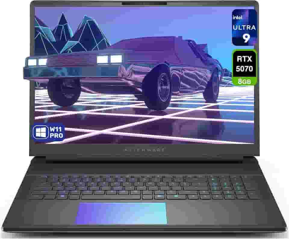 Dell Laptop para jogos Alienware 18 Area 51, Intel Ultra 9-275HX, 64 GB DDR5 RAM, SSD PCIe de 2 TB, QHD+ de 18 polegadas (2560 x 1600) tela 300Hz, Nvidia G-Force RTX 5070, teclado retroiluminado, W11
