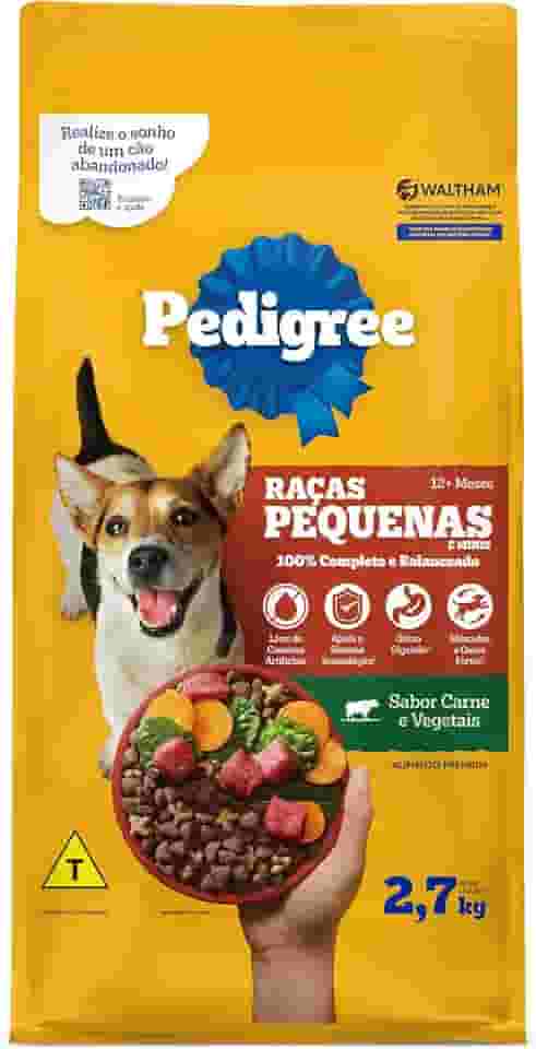 PEDIGREE Ração Carne e Vegetais Cães Adultos Raças Pequenas e Minis 2,7 kg