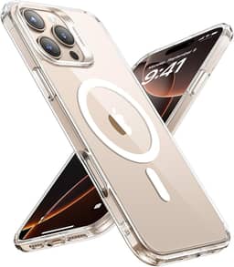 ESR para iPhone 16 Pro capa, compatível com MagSafe, proteção de nível militar, resistente ao amarelecimento, parte traseira resistente a arranhões, transparente