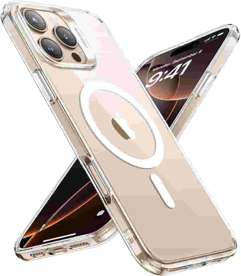 ESR para iPhone 16 Pro capa, compatível com MagSafe, proteção de nível militar, resistente ao amarelecimento, parte traseira resistente a arranhões, transparente