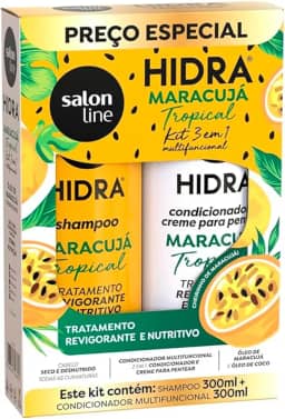 Salon Line, Kit Shampoo e Condicionador, Hidra Maracujá Tropical, Vegano - Para Todos os TIpos de Cabelos
