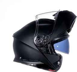 Capacete Moto Bieffe B-Dynamic Escamoteavel Preto Fosco Com Óculos Solar Interno