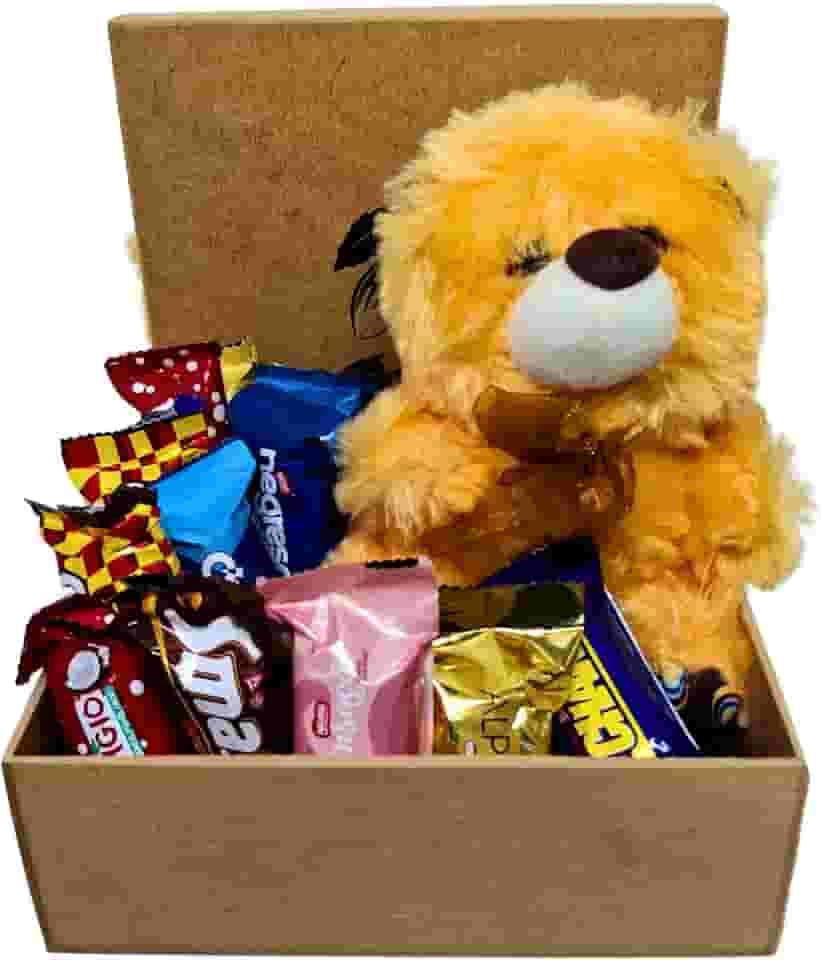 Cesta Presente Urso de Pelúcia Chocolates Namorada Mãe Amiga