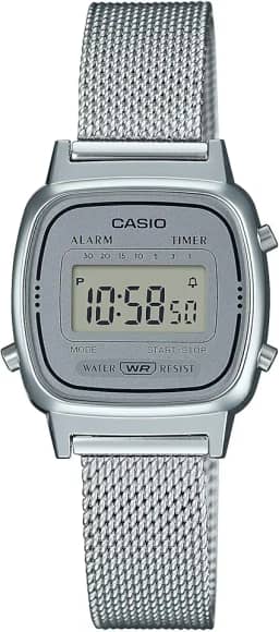 Relógio de Pulso Feminino Casio Digital Vintage Mesh LA670WEM-7DF.