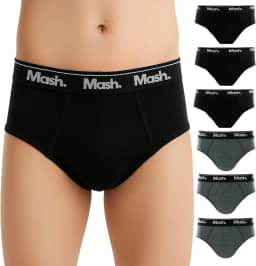 Kit 6 Cuecas Infantil Algodão Macio Hipoalergênico Slip Mash