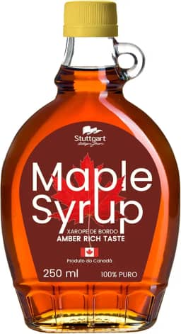 Stuttgart Maple Syrup Tradicional 250Ml - Amber Rich Taste - 100% Puro - Xarope De Bordo Canadense