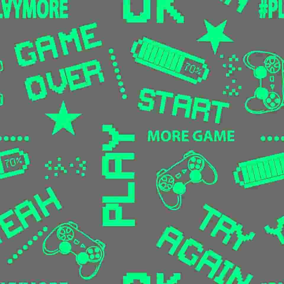 Papel De Parede 5m Adesivo Game Video Quarto Controle Gamer