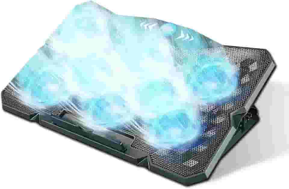 Base Cooler Notebook com 8 Ventoinhas Ajustáveis 3000 RPM - Compatível com Notebooks de 12 a 17 Polegadas,5 Ângulos Ajustáveis,2 Portas USB,Material Resistente - Ideal para Gaming,Escritório e Viagens