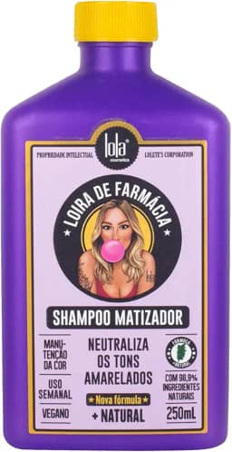 Loira de Farmácia Shampoo Matizador 250ml , Lola Cosmetics