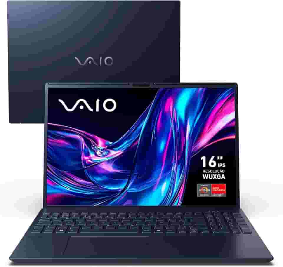 Notebook VAIO FE 16 AMD® Ryzen 5-5625U Windows 11 Home 12GB 512GB SSD 16" IPS WUXGA Antirreflexo - Cinza Grafite