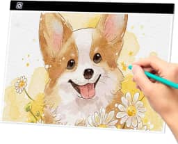 Hilika Mesa de Luz A3 A4, Mesa de Desenho Conveniente, Prancheta de Desenho com Luz LED, Iluminação Luz Transposição Desenho, 3ª Marcha