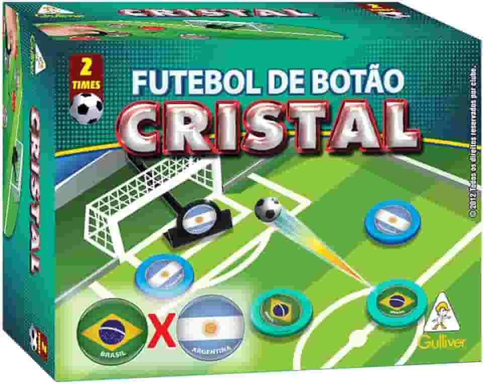 Futebol Botão Cristal Seleções Brasil x Argentina Gulliver, Multicor