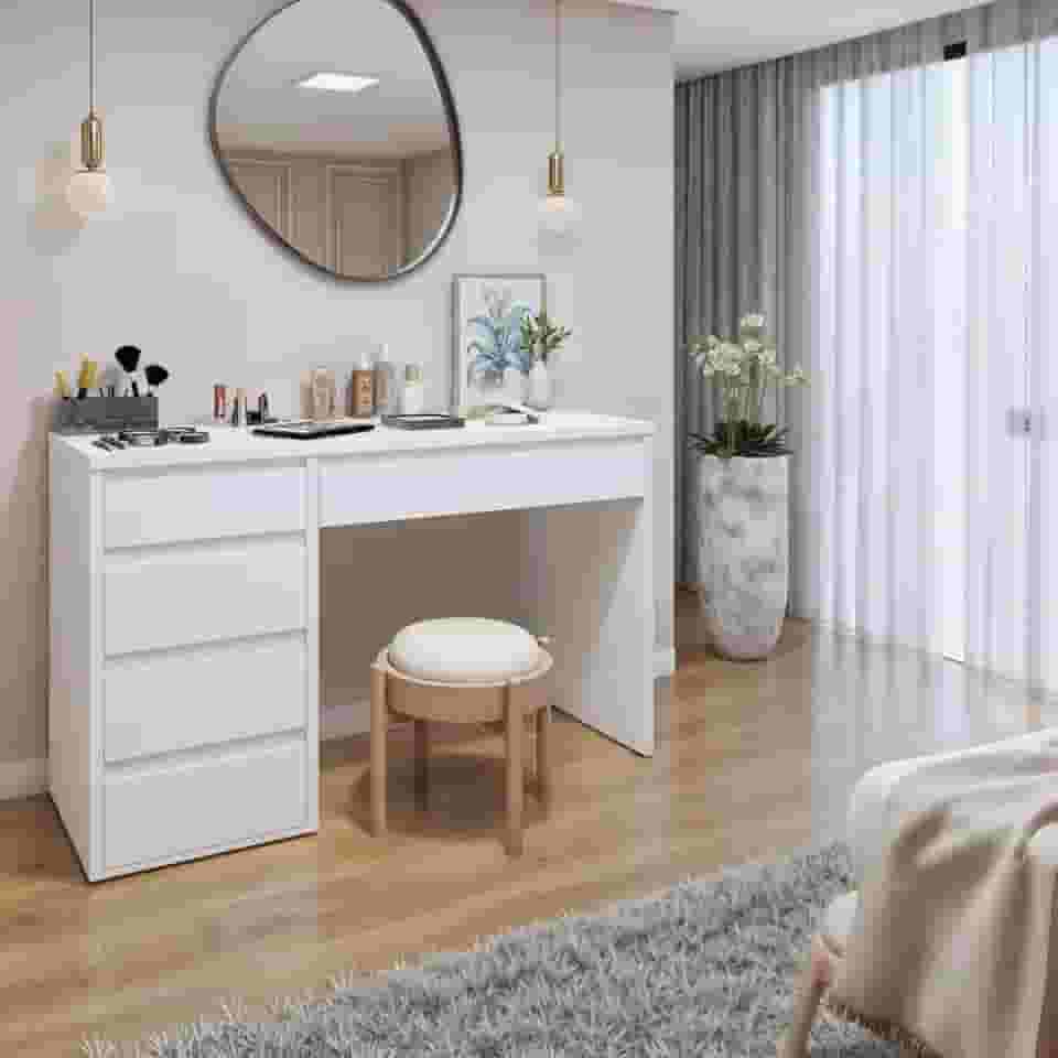 Penteadeira 5 Gavetas Giulia Yescasa Branco