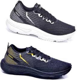 Kit 2 Pares Tênis Masculino Esportivo para Caminhada, Academia e Uso Diário