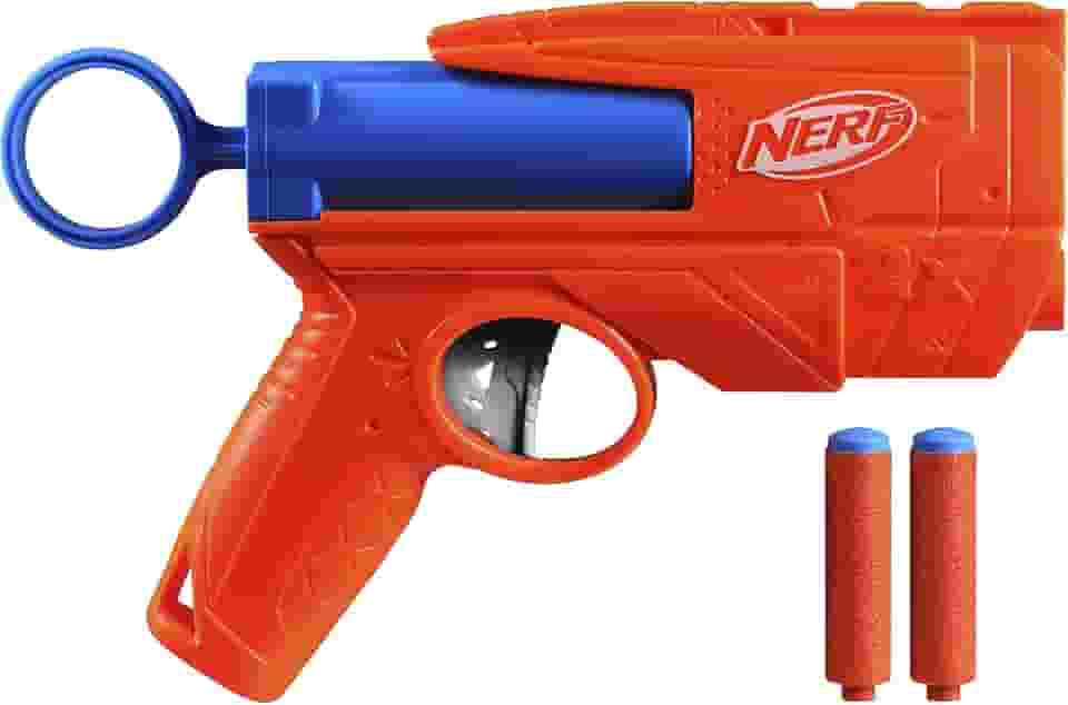 Nerf N Series Ward, Lançador em plástico azul e laranja com 12 dardos Nerf N1 (compatíveis apenas com lançadores N Series), para crianças a partir de 8 anos