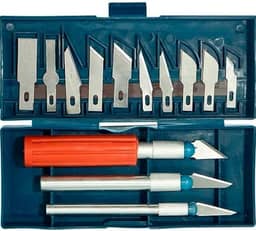 Kit Estilete de Precisão Jogo com 16 Peças com Estojo Artesanato Costura Arte