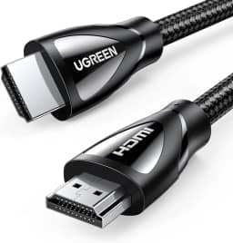 UGREEN Cabo HDMI 8K 2.1 16FT, cabo HDMI trançado de ultra alta velocidade de 48 Gbps 10K 8K @ 60 Hz 4K @ 240 Hz, eARC HDR10 HDCP 2.2 e 2.3, cabo HDMI compatível com PS5 / Xbox Series X/Roku