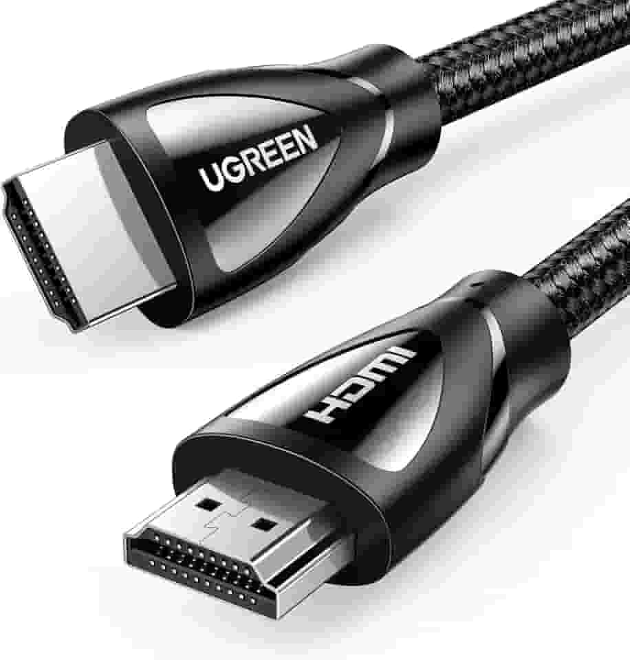 UGREEN Cabo HDMI 8K 2.1 16FT, cabo HDMI trançado de ultra alta velocidade de 48 Gbps 10K 8K @ 60 Hz 4K @ 240 Hz, eARC HDR10 HDCP 2.2 e 2.3, cabo HDMI compatível com PS5 / Xbox Series X/Roku