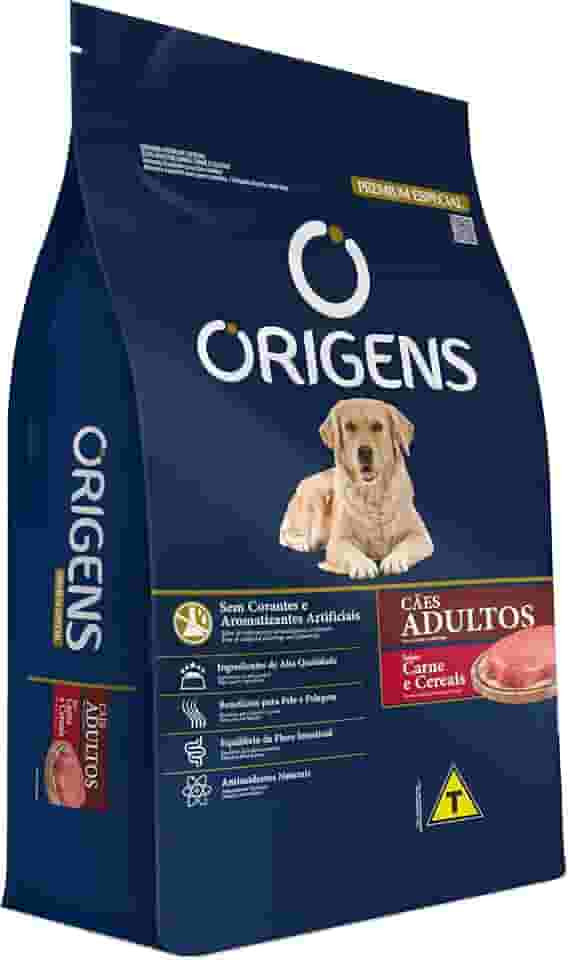 Adimax Ração Origens Para Cães Adultos Sabor Carne E Cereais - 15Kg