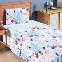 Jogo de Cama Solteiro Infantil 03 Peças Bouti Kids Bombeiro