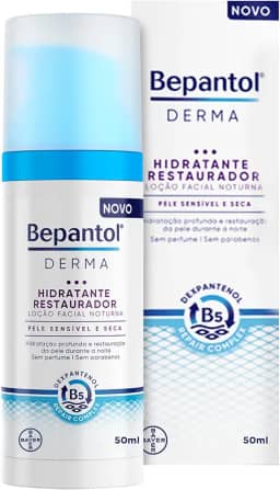Bepantol Derma Hidratante Facial Noturno, Hidratante Restaurador, 50ml