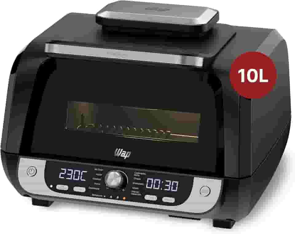 WAP Fritadeira Elétrica Air Fryer Barbecue Digital 12 em 1, 10 Litros, 4 Níveis de Temperatura, Antiaderente, 1800W 127V