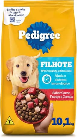 Ração Pedigree Carne Frango e Cereais Cães Filhotes 10.1 kg