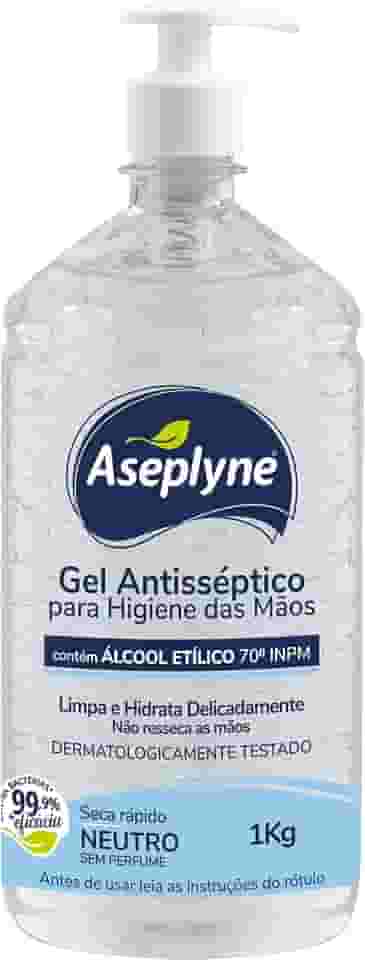 Aseplyne, Gel Antisséptico, Para Higiene das Mãos, Neutro, 1 kg, Azul