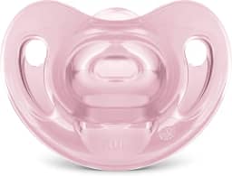 NUK Chupeta Sensitive Soft 100% Silicone Girl S1 - Rosa Tam 1 (0-6 Meses)