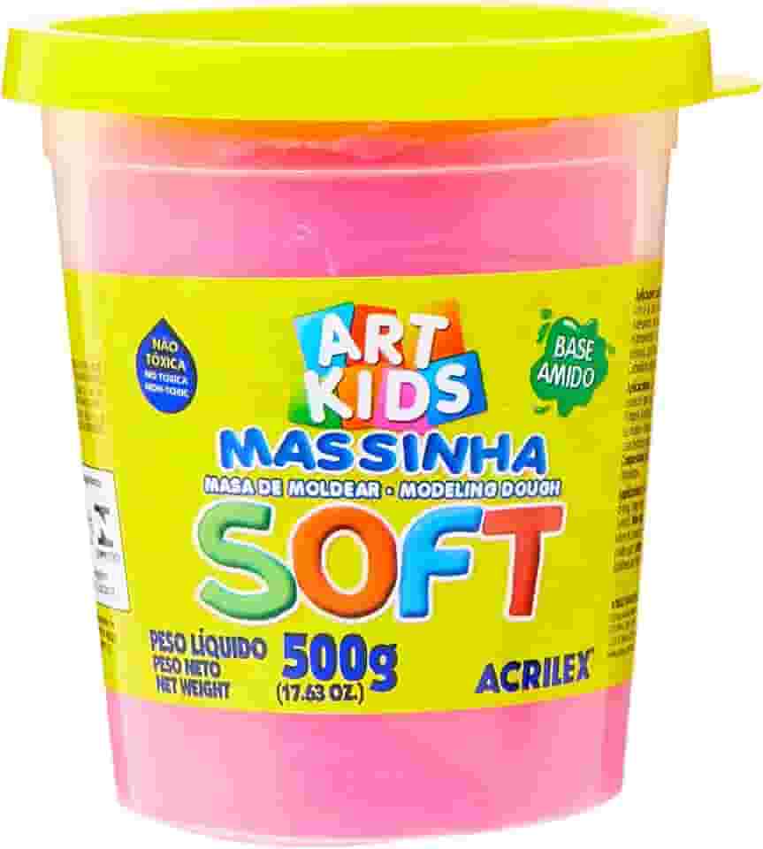 Acrilex Soft Massa de Modelar, Rosa (Maravilha), 500 g