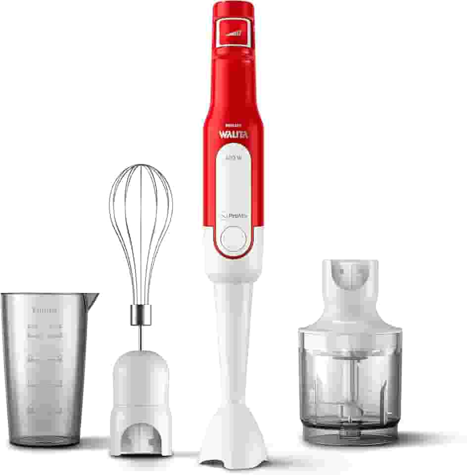 Mixer Pro Mix 3 em 1 Philips Walita Branco e Vermelho 400W RI2622-110V